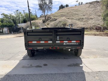 Iron Bull DTB83x12 Dump Trailer - Dual 7K Axles, Hydraulic Jack & Tarp