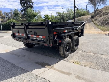 Iron Bull DTB83x12 Dump Trailer - Dual 7K Axles, Hydraulic Jack & Tarp