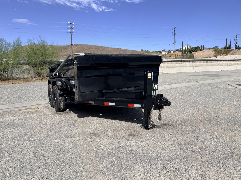 Iron Bull DTB83x12 Dump Trailer - Dual 7K Axles, Hydraulic Jack & Tarp