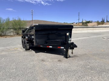 Iron Bull DTB83x12 Dump Trailer - Dual 7K Axles, Hydraulic Jack & Tarp