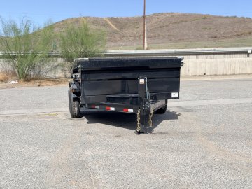 Iron Bull DTB83x12 Dump Trailer - Dual 7K Axles, Hydraulic Jack & Tarp