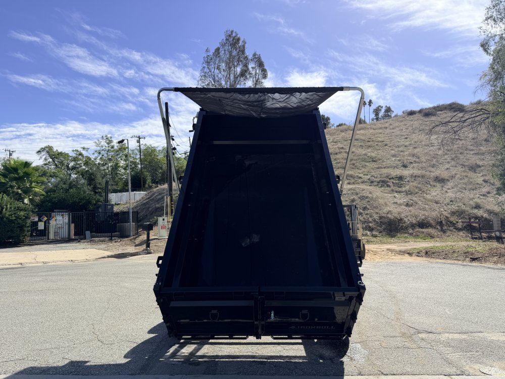 IronBull DTB83x12 Dump Trailer - Dual 7K Axles, 36" Sides, Hydraulic Jack & Tarp