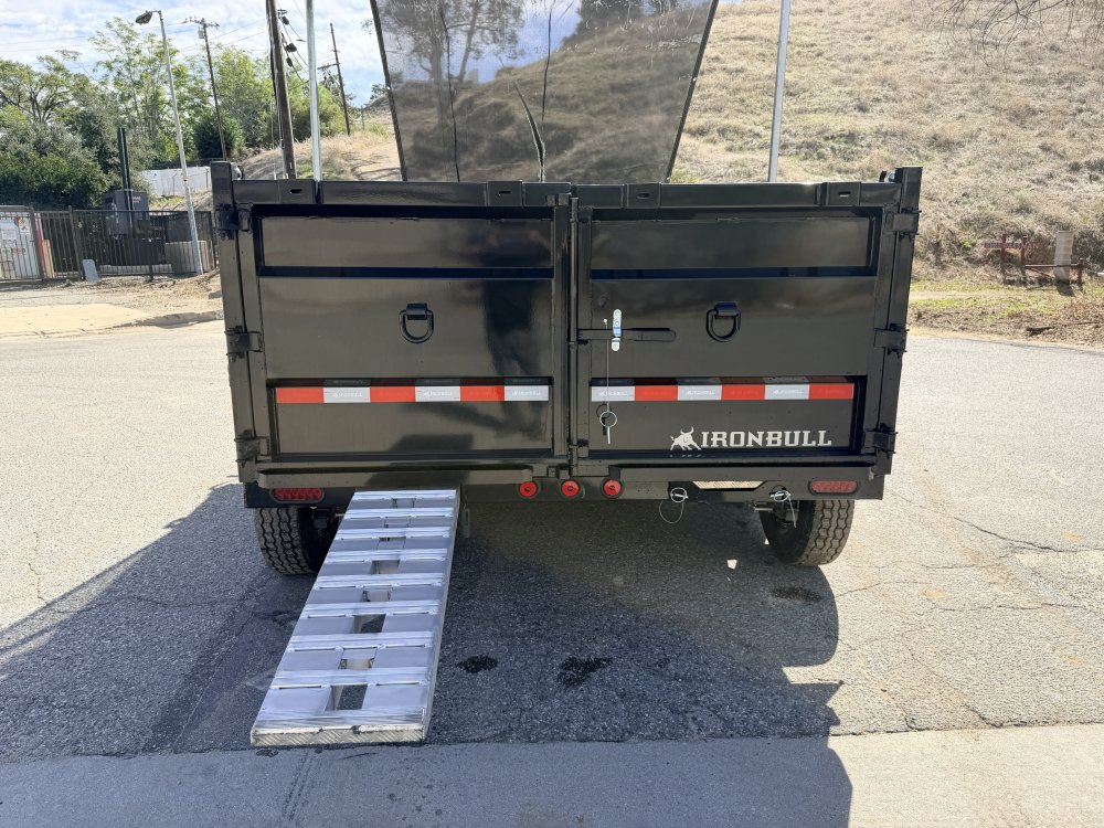 IronBull DTB83x12 Dump Trailer - Dual 7K Axles, 36" Sides, Hydraulic Jack & Tarp