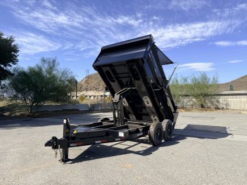 IronBull DTB83x12 Dump Trailer - Dual 7K Axles, 36" Sides, Hydraulic Jack & Tarp