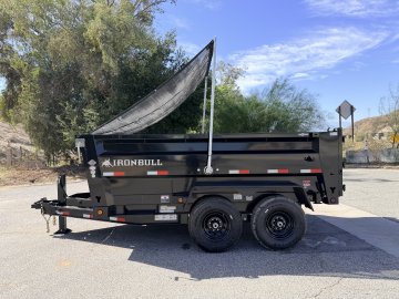 IronBull DTB83x12 Dump Trailer - Dual 7K Axles, 36" Sides, Hydraulic Jack & Tarp