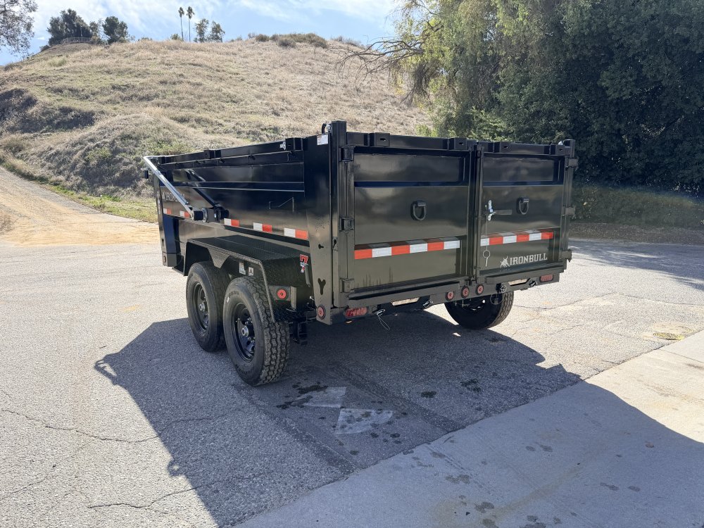IronBull DTB83x12 Dump Trailer - Dual 7K Axles, 36" Sides, Hydraulic Jack & Tarp