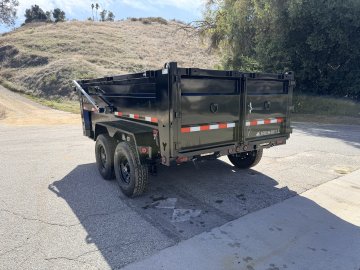 IronBull DTB83x12 Dump Trailer - Dual 7K Axles, 36" Sides, Hydraulic Jack & Tarp