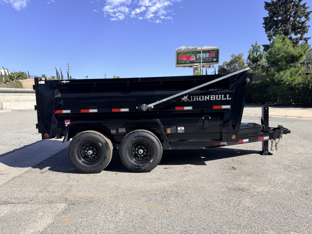 IronBull DTB83x12 Dump Trailer - Dual 7K Axles, 36" Sides, Hydraulic Jack & Tarp