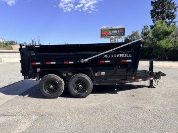 IronBull DTB83x12 Dump Trailer - Dual 7K Axles, 36" Sides, Hydraulic Jack & Tarp