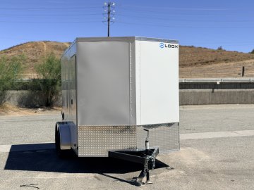 7x12 ST DLX Flat Top V-Nose Enclosed Cargo Trailer - 7,000 LB GVWR - 84" Interior Height