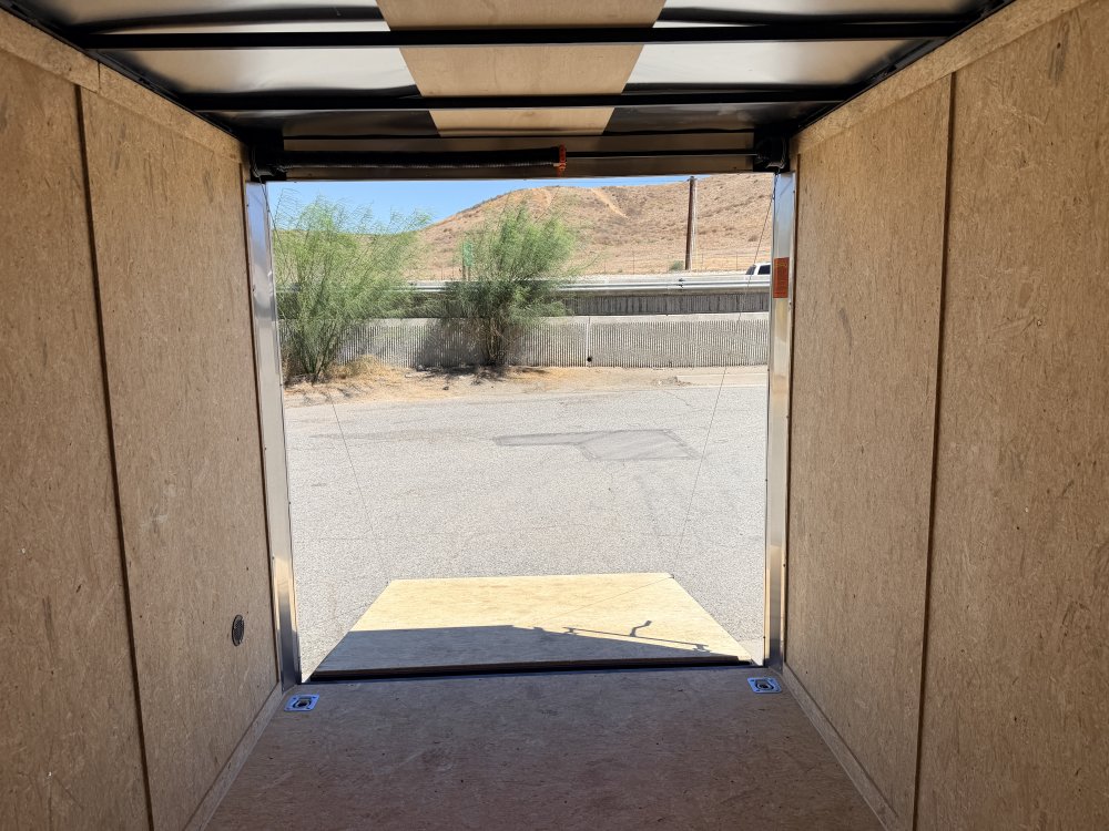 7x12 ST DLX Flat Top V-Nose Enclosed Cargo Trailer - 7,000 LB GVWR - 84" Interior Height - Ramp Door