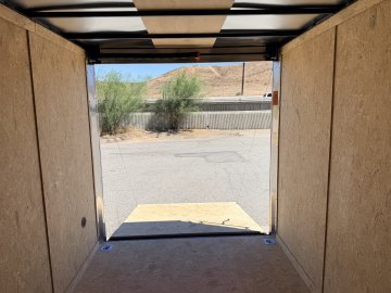 7x12 ST DLX Flat Top V-Nose Enclosed Cargo Trailer - 7,000 LB GVWR - 84" Interior Height - Ramp Door