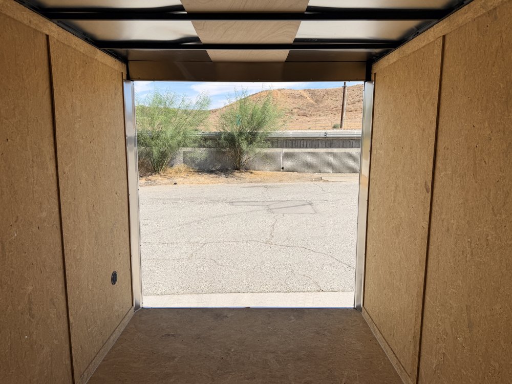 7x12 ST DLX Flat Top V-Nose Enclosed Cargo Trailer - 7,000 LB GVWR - 84" Interior Height - Cargo Doors