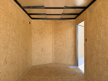 7x12 ST DLX Flat Top V-Nose Enclosed Cargo Trailer - 7,000 LB GVWR - 84" Interior Height - Cargo Doors