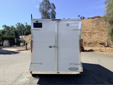 7x12 ST DLX Flat Top V-Nose Enclosed Cargo Trailer - 7,000 LB GVWR - 84" Interior Height - Cargo Doors