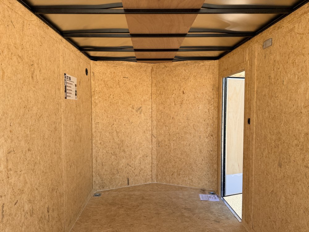 7x12 ST DLX Flat Top V-Nose Enclosed Cargo Trailer - 7,000 LB GVWR - 84" Interior Height - Ramp Door