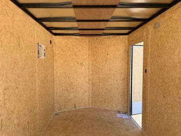 7x12 ST DLX Flat Top V-Nose Enclosed Cargo Trailer - 7,000 LB GVWR - 84" Interior Height - Ramp Door
