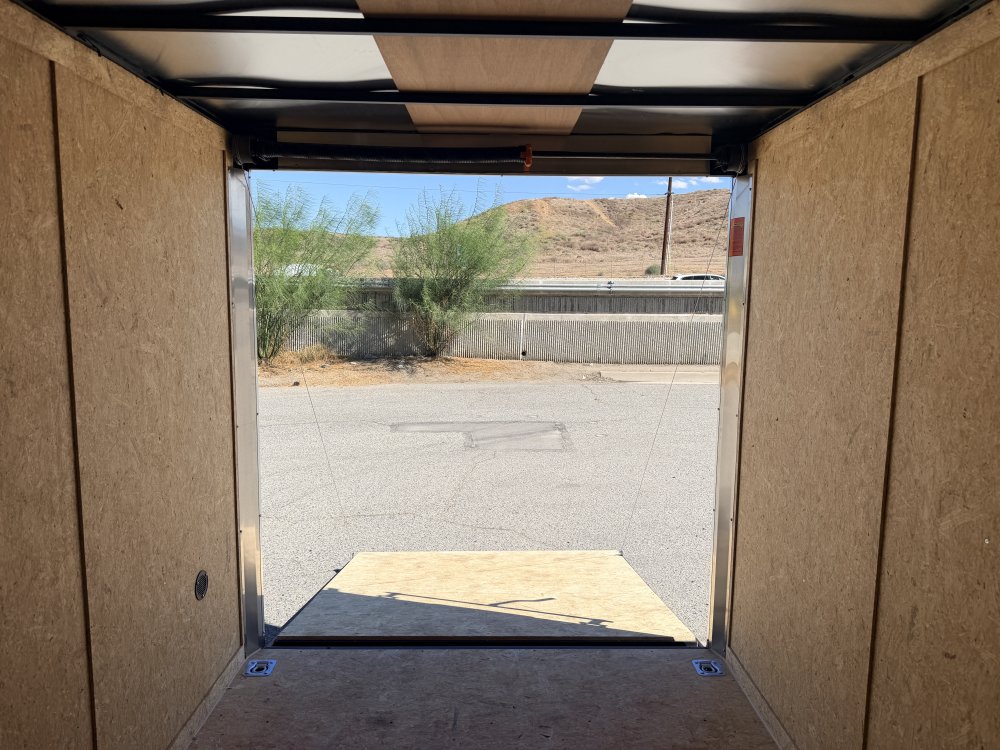 7x12 ST DLX Flat Top V-Nose Enclosed Cargo Trailer - 7,000 LB GVWR - 84" Interior Height - Ramp Door