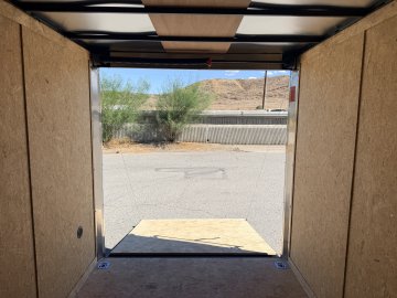 7x12 ST DLX Flat Top V-Nose Enclosed Cargo Trailer - 7,000 LB GVWR - 84" Interior Height - Ramp Door