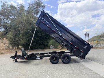 7x16 Iron Bull DTB Dump Trailer | 48" Sides | 14,999 LB GVWR | Telescopic Hoist