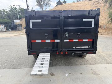 7x16 Iron Bull DTB Dump Trailer | 48" Sides | 14,999 LB GVWR | Telescopic Hoist