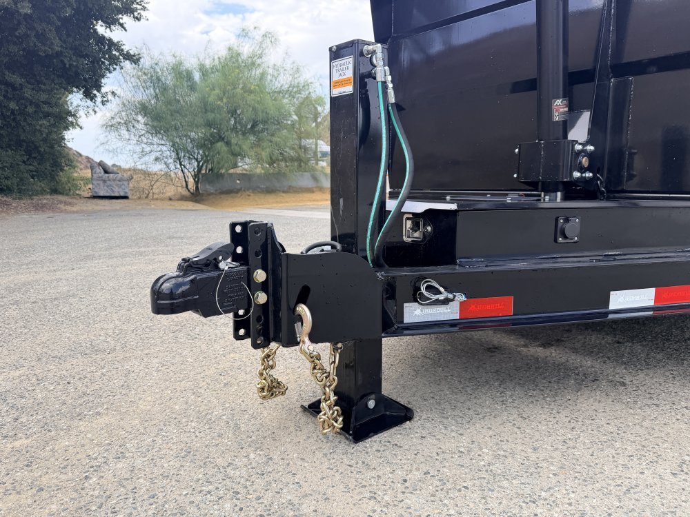 7x16 Iron Bull DTB Dump Trailer | 48" Sides | 14,999 LB GVWR | Telescopic Hoist