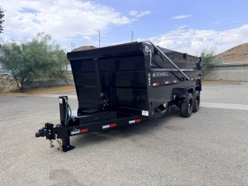 7x16 Iron Bull DTB Dump Trailer | 48" Sides | 14,999 LB GVWR | Telescopic Hoist