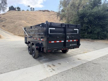 7x16 Iron Bull DTB Dump Trailer | 48" Sides | 14,999 LB GVWR | Telescopic Hoist