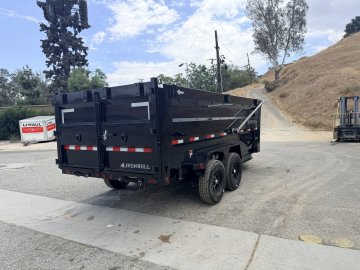 7x16 Iron Bull DTB Dump Trailer | 48" Sides | 14,999 LB GVWR | Telescopic Hoist