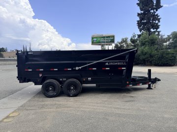 7x16 Iron Bull DTB Dump Trailer | 48" Sides | 14,999 LB GVWR | Telescopic Hoist