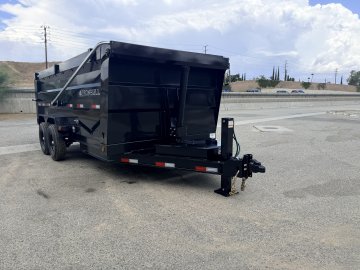 7x16 Iron Bull DTB Dump Trailer | 48" Sides | 14,999 LB GVWR | Telescopic Hoist