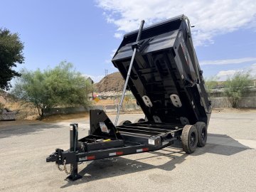 7x12 Iron Bull DTB Dump Trailer | 48" Sides | 14,999 LB GVWR | Telescopic Hoist