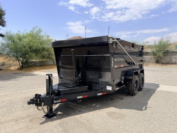 7x12 Iron Bull DTB Dump Trailer | 48" Sides | 14,999 LB GVWR | Telescopic Hoist