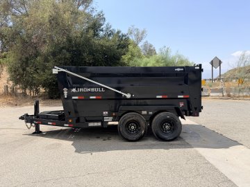 7x12 Iron Bull DTB Dump Trailer | 48" Sides | 14,999 LB GVWR | Telescopic Hoist