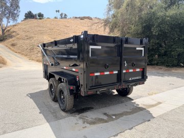 7x12 Iron Bull DTB Dump Trailer | 48" Sides | 14,999 LB GVWR | Telescopic Hoist
