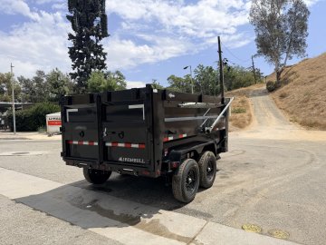 7x12 Iron Bull DTB Dump Trailer | 48" Sides | 14,999 LB GVWR | Telescopic Hoist