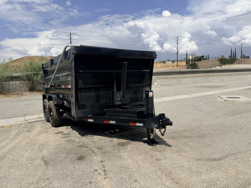 7x12 Iron Bull DTB Dump Trailer | 48" Sides | 14,999 LB GVWR | Telescopic Hoist