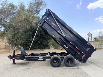 7x14 Iron Bull DTB14 Dump Trailer | 48" Sides | Telescopic Hoist | 14,999 LB GVWR