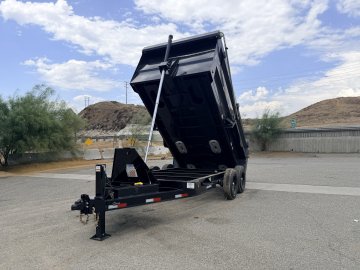 7x14 Iron Bull DTB14 Dump Trailer | 48" Sides | Telescopic Hoist | 14,999 LB GVWR