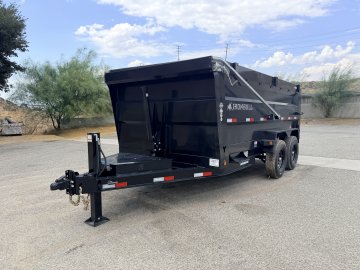 7x14 Iron Bull DTB14 Dump Trailer | 48" Sides | Telescopic Hoist | 14,999 LB GVWR