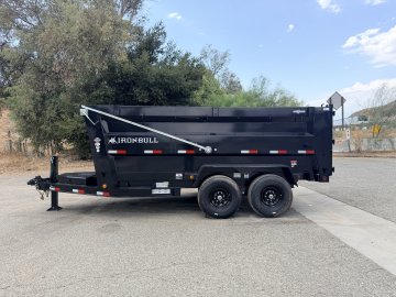 7x14 Iron Bull DTB14 Dump Trailer | 48" Sides | Telescopic Hoist | 14,999 LB GVWR