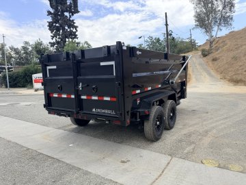 7x14 Iron Bull DTB14 Dump Trailer | 48" Sides | Telescopic Hoist | 14,999 LB GVWR