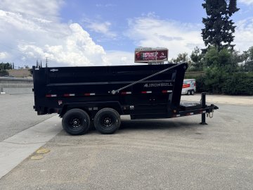 7x14 Iron Bull DTB14 Dump Trailer | 48" Sides | Telescopic Hoist | 14,999 LB GVWR