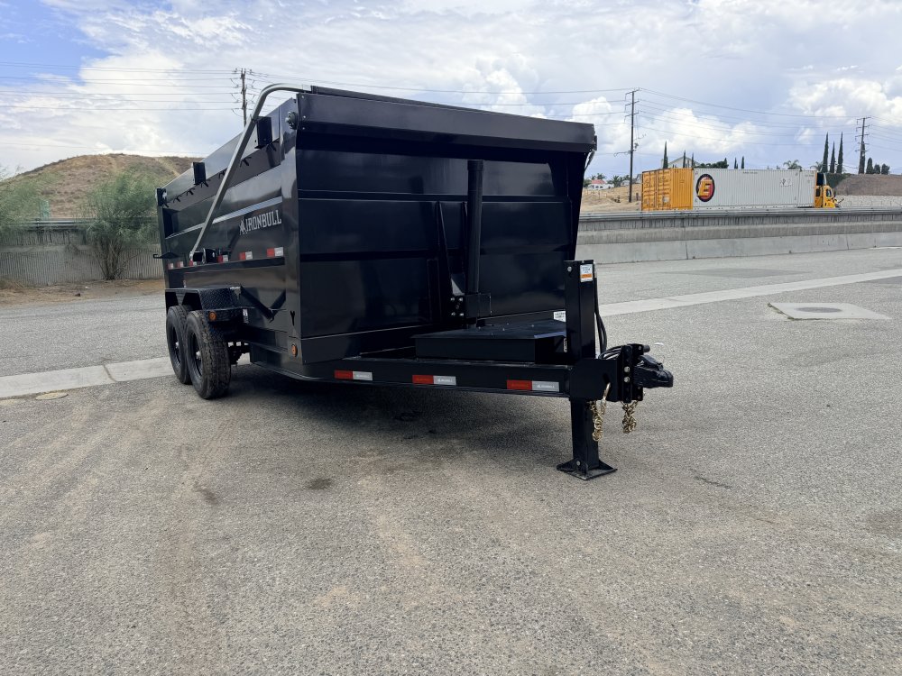 7x14 Iron Bull DTB14 Dump Trailer | 48" Sides | Telescopic Hoist | 14,999 LB GVWR