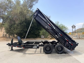 7x14 Iron Bull DTB14 Dump Trailer | 24" Sides | Dual 8K Oil Bath Axles | 16K GVWR
