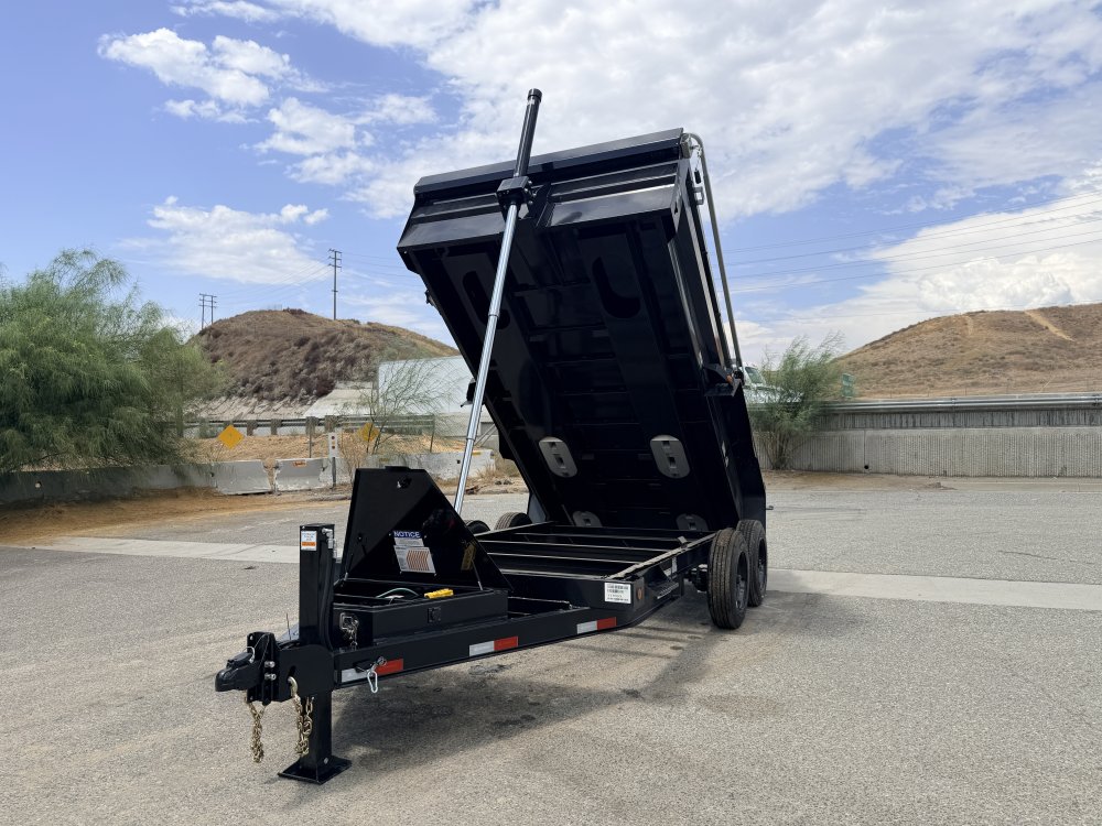 7x14 Iron Bull DTB14 Dump Trailer | 24" Sides | Dual 8K Oil Bath Axles | 16K GVWR