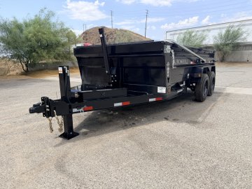 7x14 Iron Bull DTB14 Dump Trailer | 24" Sides | Dual 8K Oil Bath Axles | 16K GVWR