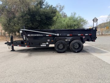 7x14 Iron Bull DTB14 Dump Trailer | 24" Sides | Dual 8K Oil Bath Axles | 16K GVWR