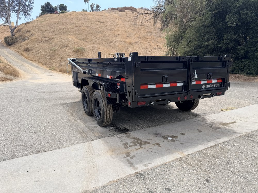 7x14 Iron Bull DTB14 Dump Trailer | 24" Sides | Dual 8K Oil Bath Axles | 16K GVWR