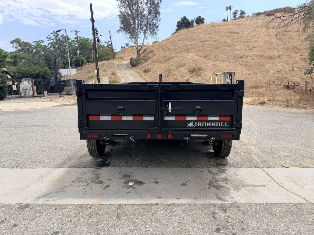 7x14 Iron Bull DTB14 Dump Trailer | 24" Sides | Dual 8K Oil Bath Axles | 16K GVWR